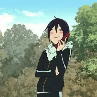 💎 Yato Noragami Anime, Noragami, Yato, Charakter, lächelnd telegram sticker
