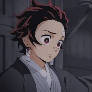 🙁 Tanjiro Kamado Demon Slayer anime, demon slayer, tanjiro, tanjiro kamado, character, japanese animation whatsapp sticker
