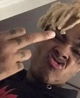 🖕 XXXTentacion rapper, middle finger, offensive, music, xxxtentacion telegram sticker