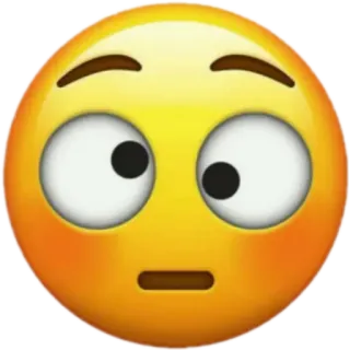 😳 Emoji, Gesicht, Kulleraugen, Ausdruck, Gelb telegram sticker