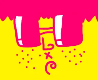 😎 Luxure luxure, pink, yellow telegram sticker