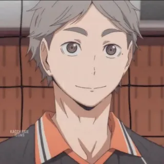 🏐 Sugawara Koushi Haikyuu anime, haikyuu, sugawara, koushi, pegatina telegram sticker