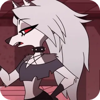 🤨 Loona Helluva Boss helluva boss, loona, cartoon, Höllenhund, Animationsserie telegram sticker