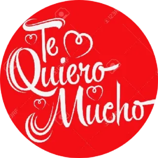 ❤️ Te Quiero Mucho amor, español, corazón, relación, amistad telegram sticker