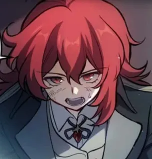 🌟 Diluc Genshin Impact anime, rambut merah, marah, game, Genshin whatsapp sticker