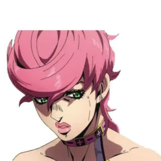 😒 Trish Una JoJo's Bizarre Adventure Anime, Manga, Jojo, Trish Una, Capelli rosa telegram sticker