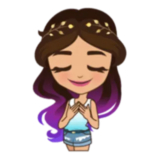 😌 girl, woman, cartoon, character, fashion telegram sticker