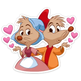 Влюблённые мышки (@TgSticker) telegram stickers