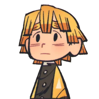 🙁 Zenitsu Agatsuma Demon Slayer Zenitsu, Thanh Gươm Diệt Quỷ, Anime, Hoạt hình, Nhân vật, Sticker telegram sticker
