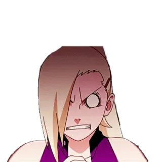 😡 Ino Yamanaka Naruto anime, cartoon, angry, ino yamanaka, naruto telegram sticker