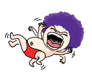 🏴 卡通, 人物, 搞笑, 幽默, 尖叫, 哭泣 telegram sticker