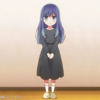 🙏 @Fix_x_Fox アニメ, 女の子, 可愛い, キャラクター, ドレス, イラスト telegram sticker