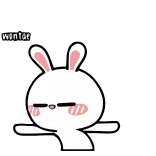 🐰 wantae coelho, fofo, animal, coelhinho, desenho animado telegram sticker