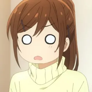 😨 anime, cartoon, shocked, girl, surprised, funny, cute telegram sticker