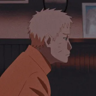 💛 Naruto Аниме, Грустный, Задумчивый, Думающий, Наруто Узумаки, Манга, Персонаж telegram sticker