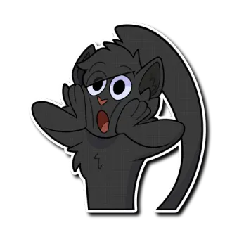 🙀 cartoon, animal, expression, shocked, surprise, cute telegram sticker