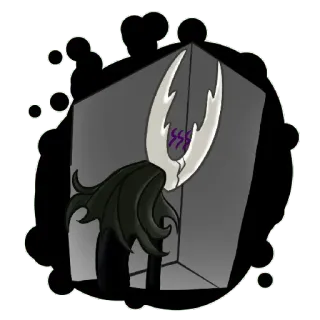 😔 The Hollow Knight Hollow Knight hollow knight, character, game, horror, monster, dark telegram sticker