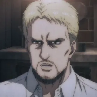 👾 Reiner Braun Attack on Titan アニメ, キャラクター, ポートレート, 漫画, ライナー・ブラウン, 進撃の巨人 whatsapp sticker