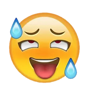 🤤 이모지, 땀, 지친, 표정, 얼굴 telegram sticker