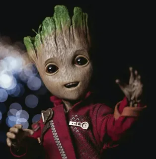 🌴 Groot Guardians of the Galaxy Groot, Vệ binh dải ngân hà, Marvel, Groot con, Cây, Nhân vật telegram sticker