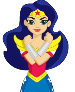 🙅‍♀ Wonder Woman wonder woman, superhero, cartoon, dc comics, woman telegram sticker