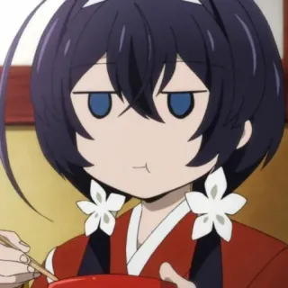 😑 Ranpo Edogawa Bungou Stray Dogs anime, ranpo, bungou stray dogs, character, eating telegram sticker
