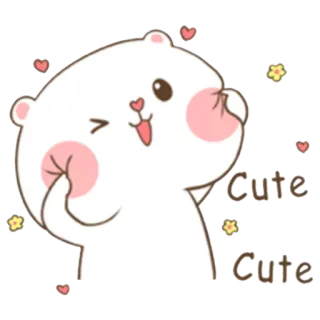 😊 Cute
Cute schattig, lief, kawaii, cartoon, dier, beer, hart, knipoog telegram sticker