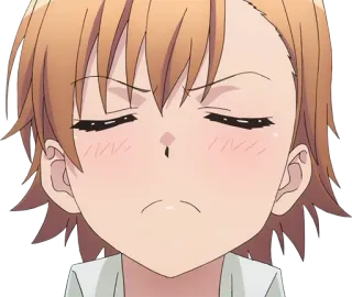 😤 anime, character, angry, facial expression, frustrated telegram sticker
