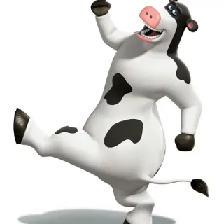 🏃 Otis Barnyard vaca, animal, dibujo animado, animación, granja, corral, Otis telegram sticker