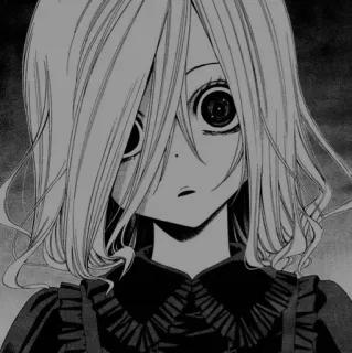 ➰ Anime, Manga, Mädchen, Gruselig, Augen telegram sticker