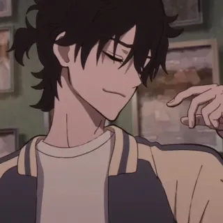 🌊 Anime, Desenho animado, Personagem, Masculino, Retrato, Jaqueta telegram sticker