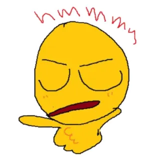🤔 hmmm Emoji, Denken, Gelb, Hmm telegram sticker