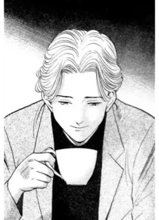 😎 homme, café, dessin, animé, personnage telegram sticker