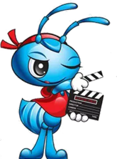🎥 formica, cartone animato, film, ciak, film, intrattenimento whatsapp sticker