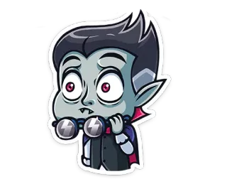 😧 vampiro, dibujos animados, monstruo, gracioso, halloween, lindo telegram sticker