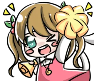 🎉 fofo, desenho animado, anime, líder de torcida, garota, pom-pom, alegre, celebração telegram sticker