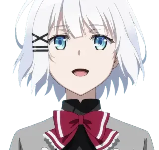 😄 Anime, Mädchen, Charakter, Weißes Haar telegram sticker