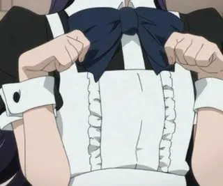 😇 Anime, Maid, Vestito, Cartone animato, Personaggio, Animato telegram sticker