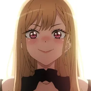 ❤️ Marin Kitagawa My Dress-Up Darling Аниме, Марин Китагава, Эта фарфоровая кукла влюбилась, улыбается, девушка telegram sticker