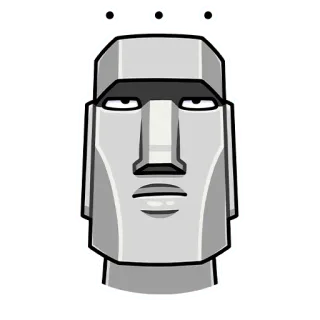 Моаи Стоун :: @stickroom telegram stickers