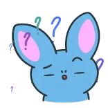 🤔 กระต่าย, น่ารัก, การ์ตูน, สัตว์ telegram sticker