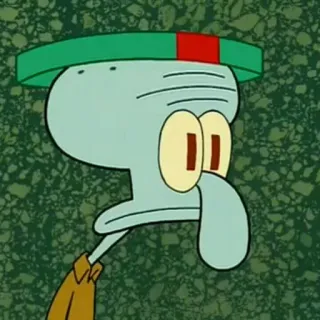 ⚓️ Squidward Spongebob Squarepants carlo, dessin animé, spongebob, personnage, télé telegram sticker