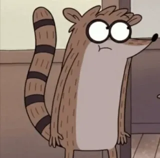 👾 Rigby Regular Show cartoon, animated, raccoon, rigby, regular show whatsapp sticker