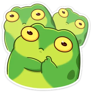 🤔 grenouille, doigt d'honneur, dessin animé, vert, animal, offensant whatsapp sticker