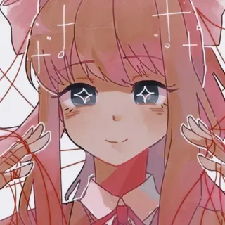 📄 Anime, Fille, Cheveux Roses, Mignon, Dessin telegram sticker
