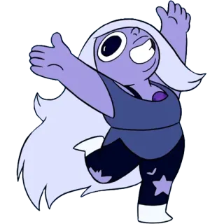 😀 Amethyst Steven Universe 만화, 자수정, 스티븐 유니버스, 캐릭터, 보라색 telegram sticker