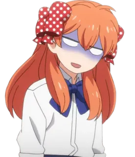 😅 animé, fille, dessin animé, illustration, personnage, expression, frustration telegram sticker