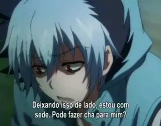 🍵 Deixando isso de lado, estou com
sede. Pode fazer chá para mim? anime, personage, dorstig, thee telegram sticker