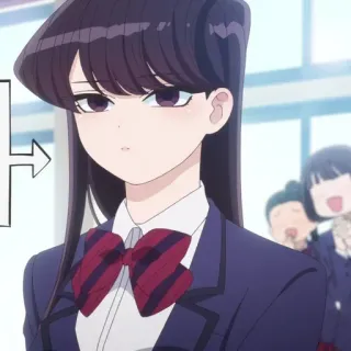 🪁 Komi Shouko Komi Can't Communicate Anime, Mangá, Uniforme escolar, Personagem, Komi não consegue se comunicar, Komi Shouko telegram sticker