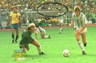 🥺 Si el Cani no lo mete me muero... soccer, football, Argentina, Brazil, meme whatsapp sticker
